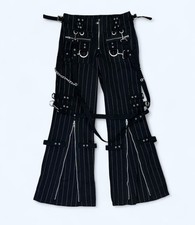 TRIPP NYC BY DAANG GOODMAN PANTS WOMENS 25/1 PINSTRIPED GOTH STEAMPUNK