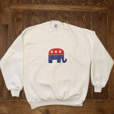 Vintage  Republican Party Elephant Logo Sweatshirt 90s Mens Size XL Made In USA