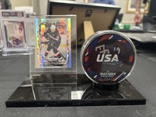 Matthew Tkachuk Nations Face-Off 2025 USA Signed Hockey Puck JSA Authenticated