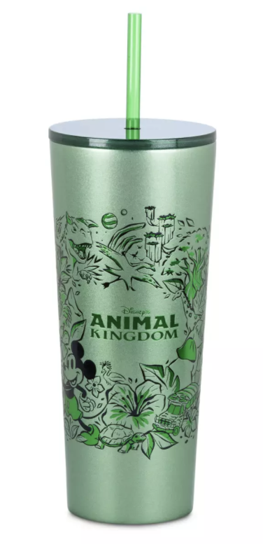 Disney Starbucks Animal Kingdom Icons Metal Tumbler Cup with Straw