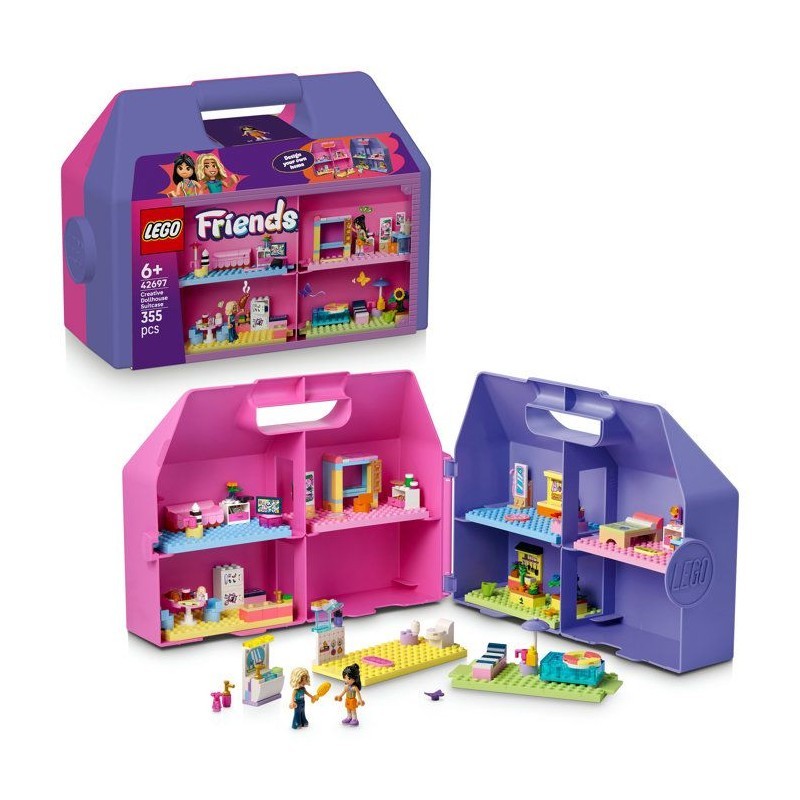 LEGO Friends 42697 jeu de voyage maison de poupée compacte avec figurines