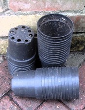 360, used, 9.5 cm, Black, Strong, Round Plastic Plant Flower Nursery Pots