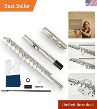 16-Key Cupronickel Beginner Flute with Offset G  Split E - Musical Journey