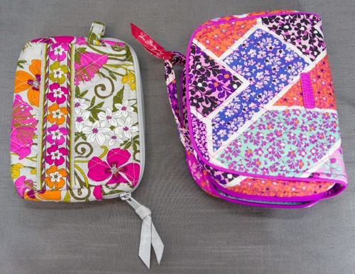 Vera Bradley Lot of 2 Travel Bags – Hanging Organizer & Cosmetic Case EUC