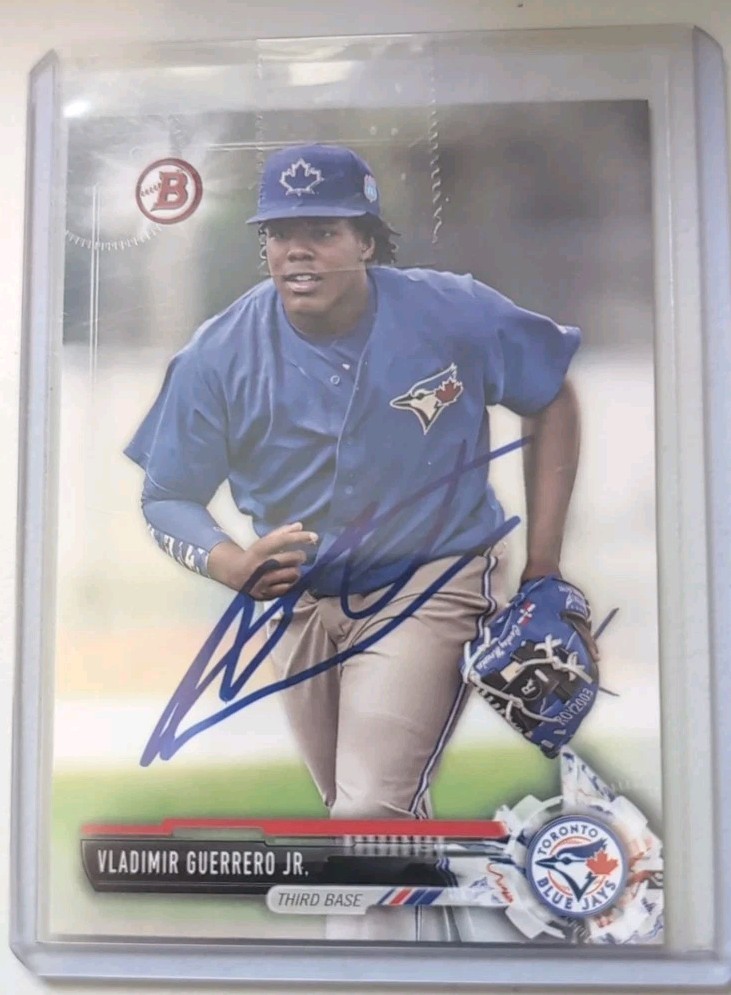 2017 Bowman Prospects Vladimir Guerrero Jr Signed Auto RC Blue Jays
