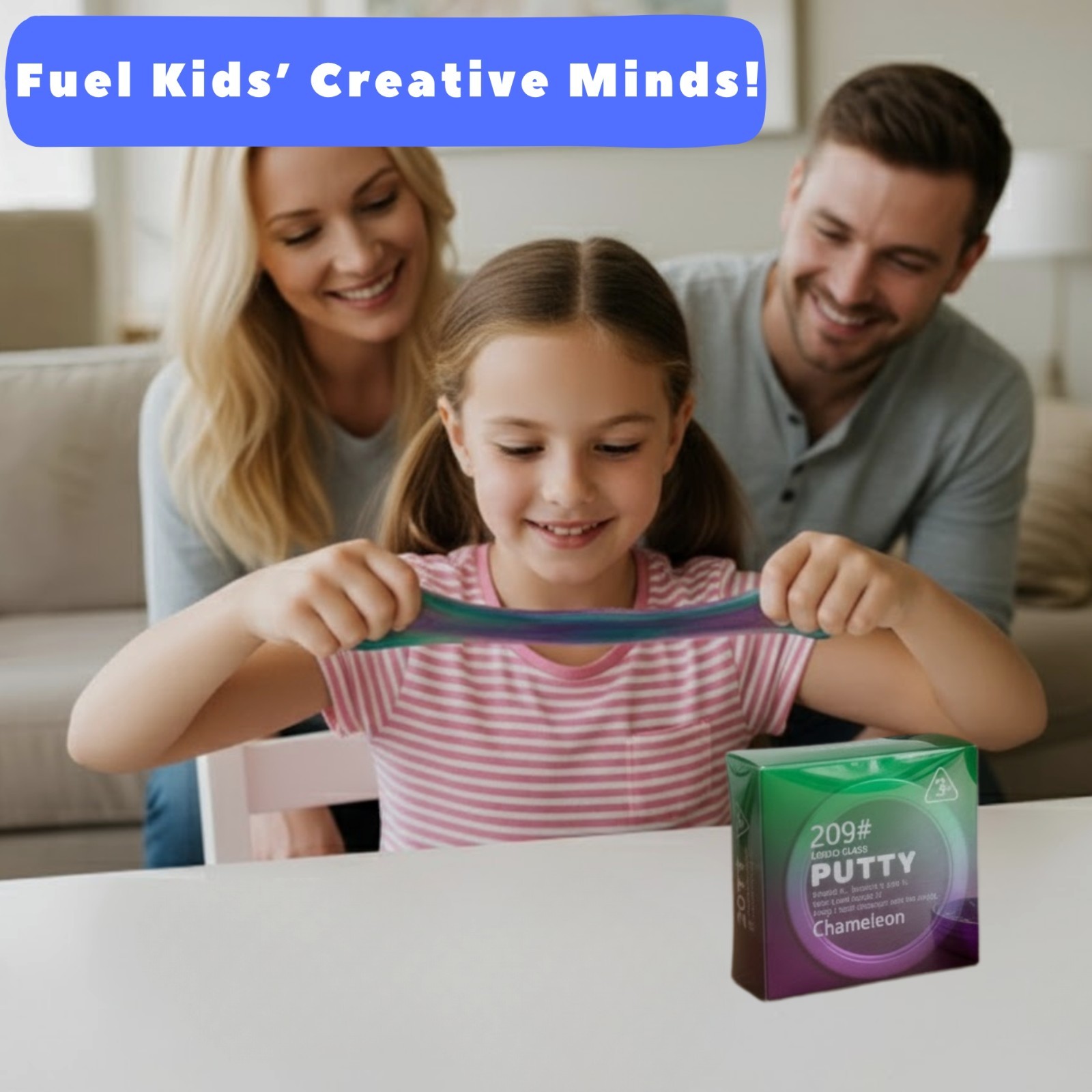 5-Pack Liquid Glass Putty Set – Reactive, UV, Chameleon, Glow, Super Stretch Toy