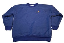 Vintage 80s 90s Carhartt Crewneck Sweatshirt Mens XL Navy Blue USA Made 560T