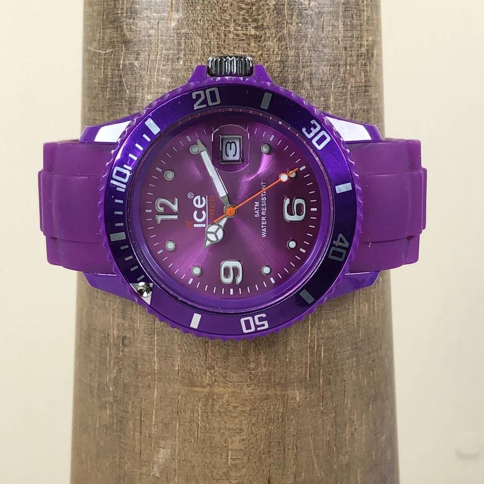 Ice-Watch Women Sport Forever All Purple Silicone Band Quartz 40mm Watch 7 1/2" - Image 2 of 4