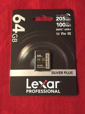 Lexar Professional 64GB Silver Plus UHS-I SD Card