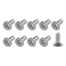 50Pcs M4*10 Flat Head Machine Screw 304 Stainless Steel Phillips Cross Screw