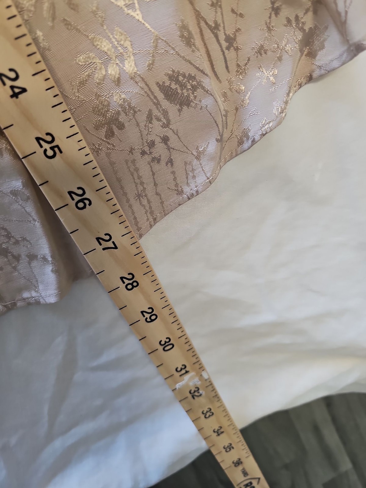 M&S Collection Champagne Jacquard Floral Blouse UK18 II1045 image 5