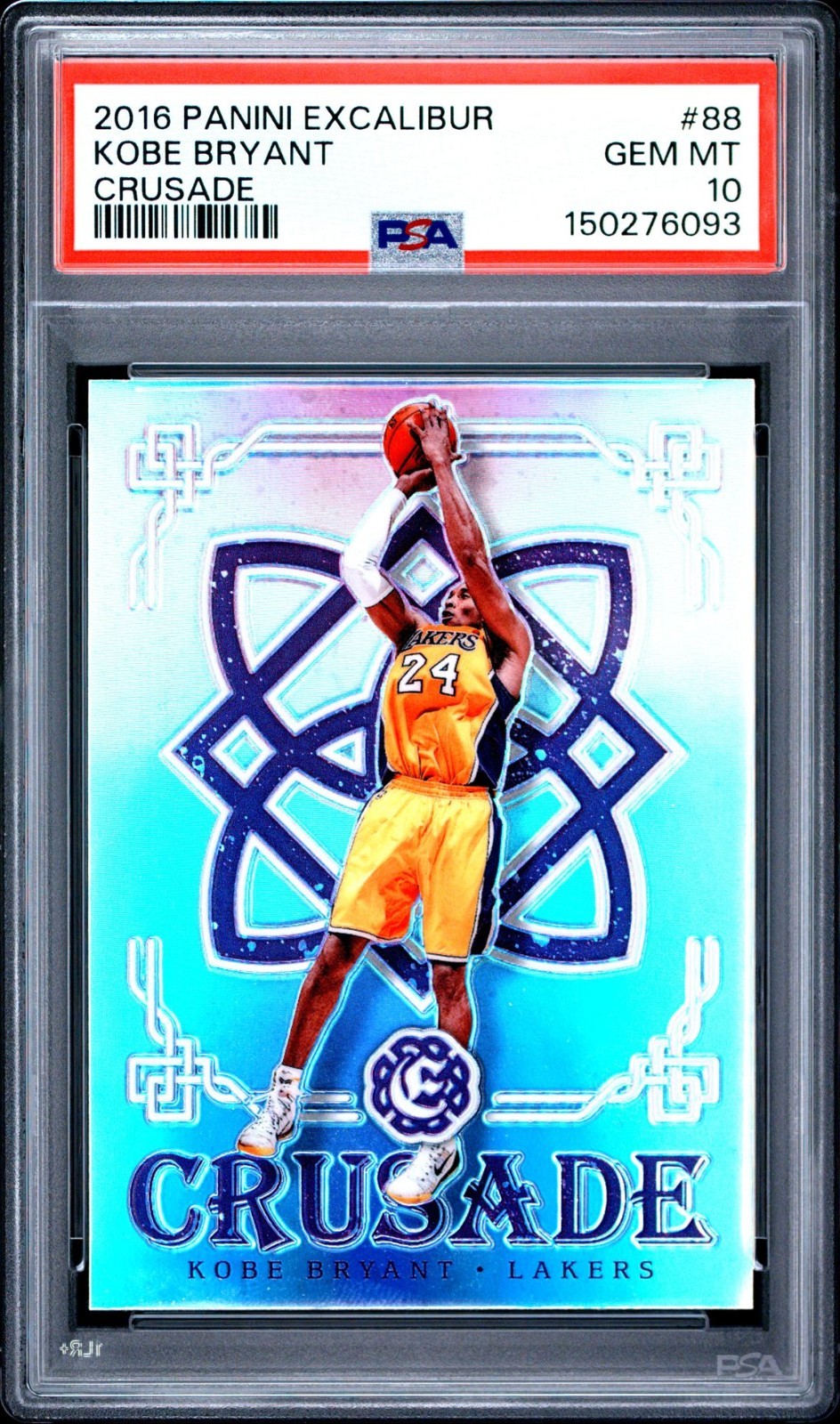 2016 PANINI EXCALIBUR 88 KOBE BRYANT PSA GEM MINT 10 SILVER PRISM REFRACTOR