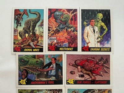 1988 Topps Dinosaurs Attack! Trading Cards (Lot of 10 Cards)