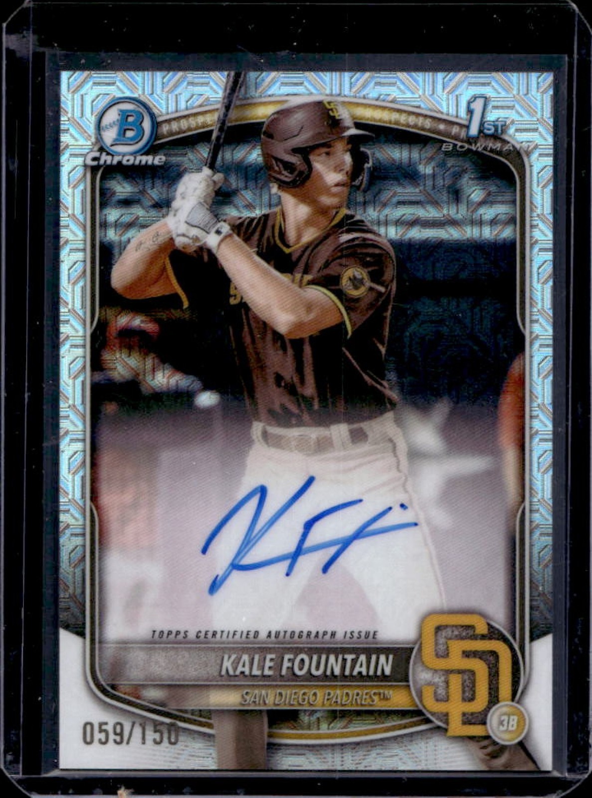 2025 Bowman Chrome Kale Fountain Auto HTA Choice Refractor 1st #59/150