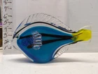 Beautiful VTG MCM Murano Style Art Glass Blue Tang Fish Lg &Colorful