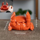 Ashtray w Lid Windproof Tabletop Ceramic Cigarette Ash Tray for Outside or Insid