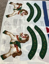 ROCKING HORSE SOFT SCULPTURE Fabric Panel VIP Cranston Night Before Christmas