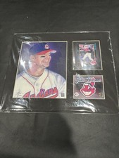 CLEVELAND INDIANS JIM THOME AUTOGRAPH PICTURE. COA! CHIEF WAHOO! NEW IN PLASTIC!