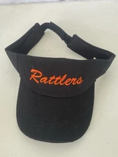 Rattlers Black Unisex Embroidered Adjustable Visor Cap Hat