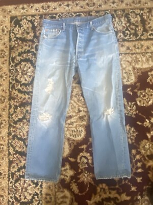 Vintage 501XX Levis Shrink To Fit Jeans Made in USA 38  X 34 Tagged  / 36Wx29L