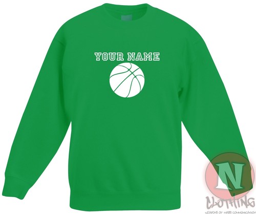 Personalised Basketball sweatshirt Children kids - Just add name - Picture 11 of 13
