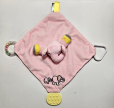 STEPHEN BABY PINK ELEPHANT LOVEY SECURITY BLANKET TEETHING TOY