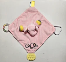 STEPHEN BABY PINK ELEPHANT LOVEY SECURITY BLANKET TEETHING TOY
