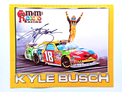 Kyle Busch #18 M&M's signed Racing Auto race Card | eBay