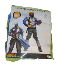 Overwatch Soldier 76 Boys Medium 7-8 Muscle Costume Jumpsuit Mask New