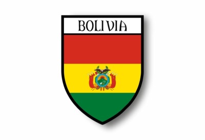 Stickers decal souvenir vinyl car shield city flag world crest bolivia