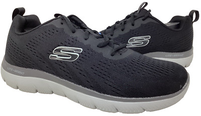 Skechers Men's Summits Torre Lace Up Walking Shoes Black WIDE Size:10.5 206S
