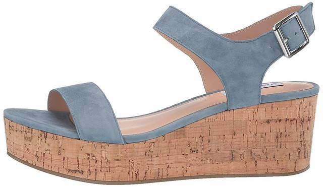 steve madden blue wedges