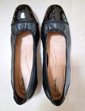 Women's Clark Juliet Step Leather Cap Toe Dress Shoes Size 7 Ultimate Comfort