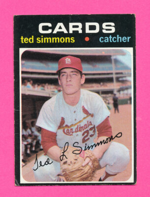 GD-VG+/- TED SIMMONS ROOKIE 1971 TOPPS #117 VINTAGE SMALL CREASE MLB *TPHLC-6138