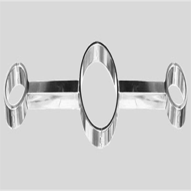 Stainless Steel Lockable Straight Bar Neck Collar Wrist Restraints Body