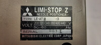 Mitsubishi LIMI-STOP Z Needle Positioner Type LE-ATH-3 From Mitsubishi LIMI-STOP Z Needle Positioner Type LE-ATH-3 From