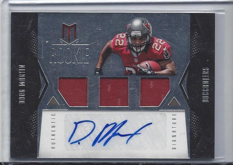 DOUG MARTIN 2012 MOMENTUM BUCCANEERS TRIPLE JERSEY AUTO RC