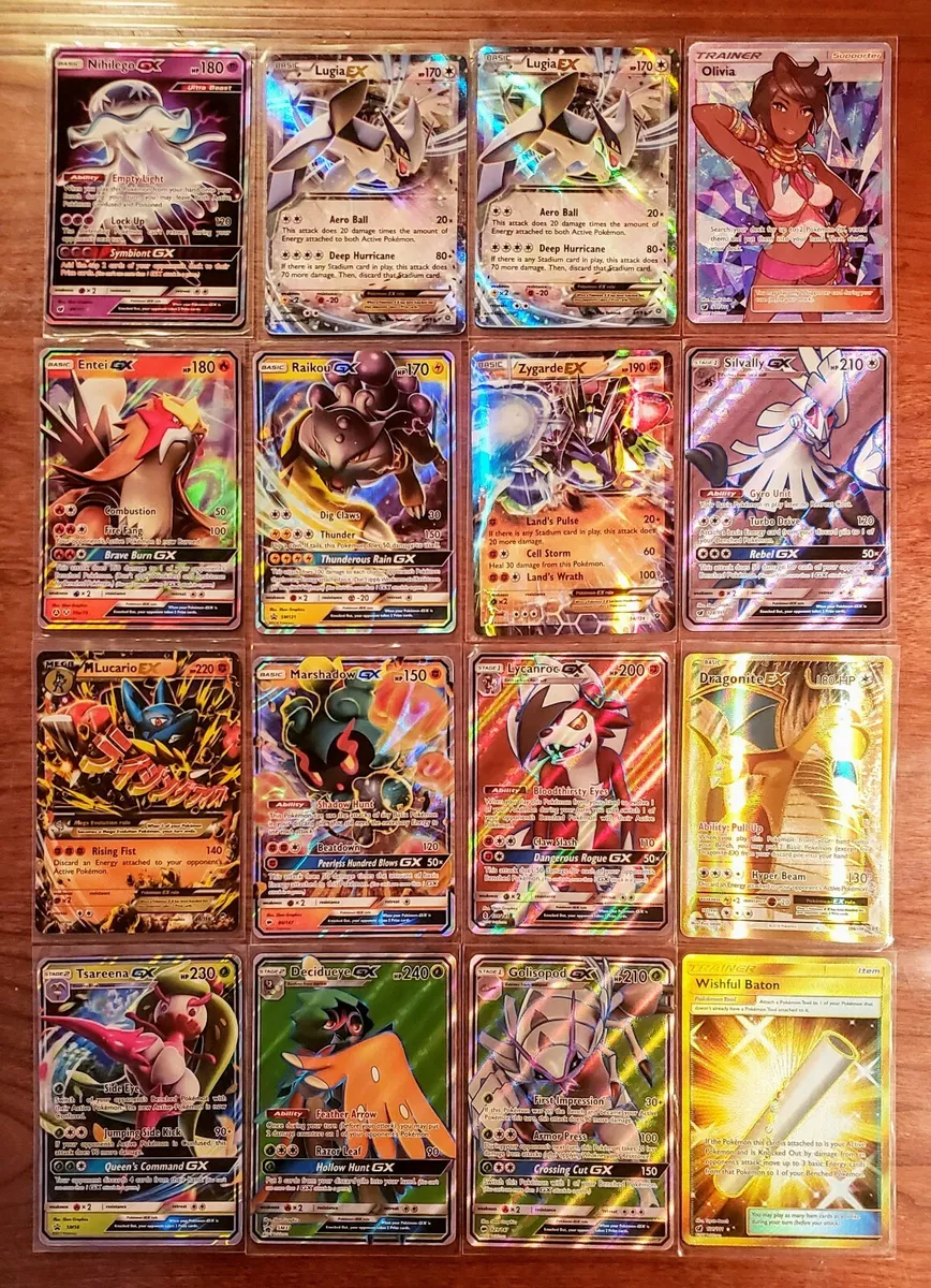 Pokemon TCG – 5 cartas EX / GX / Mega EX Lot.