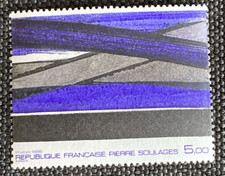Timbre France 2448 - Pierre Soulages - 1986