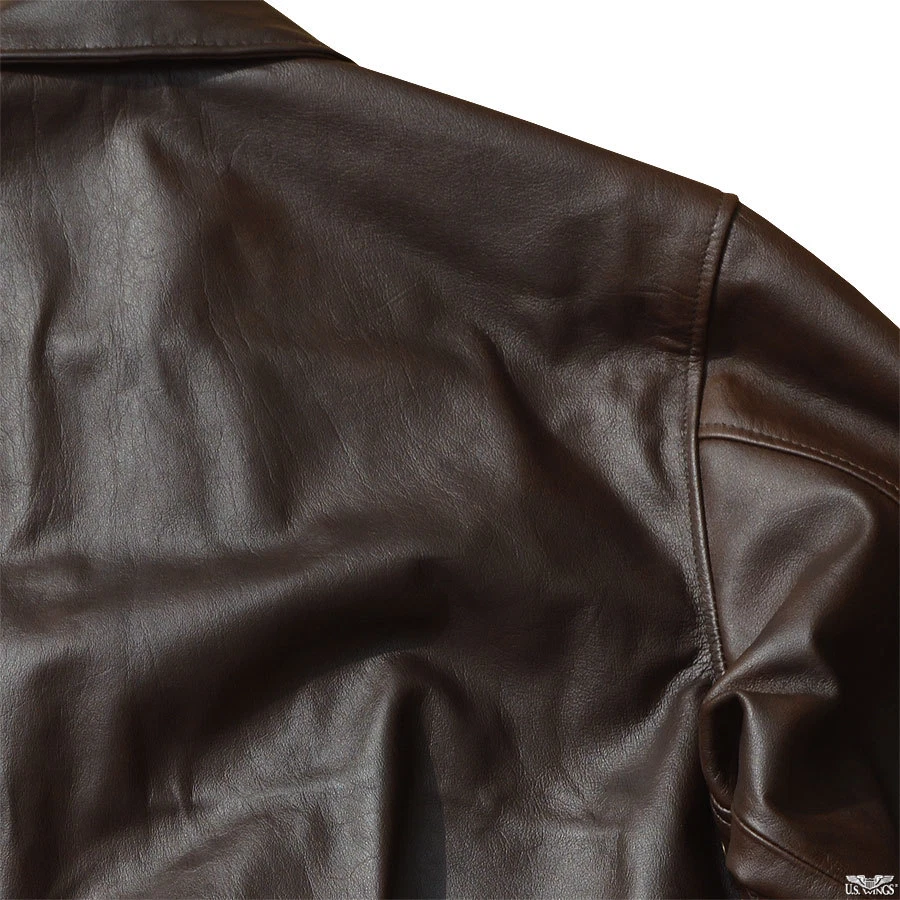 Blouson bombardier homme en cuir véritable marron véritable veste aviateur vi... - Photo 3/4