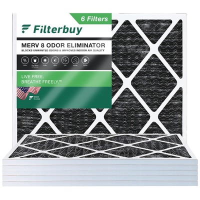 Filterbuy Allergen Odor Eliminator 20x22x1 MERV 8 Pleated AC Furnace