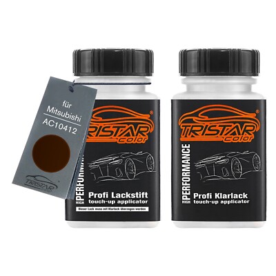 Autolack Lackstift Set für Mitsubishi AC10412 Illinois Brown Basis ...