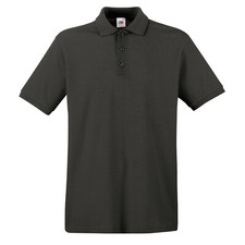 Mens Premium Polo Shirt Short Sleeve Casual Classic Cotton Top Fruit of the Loom
