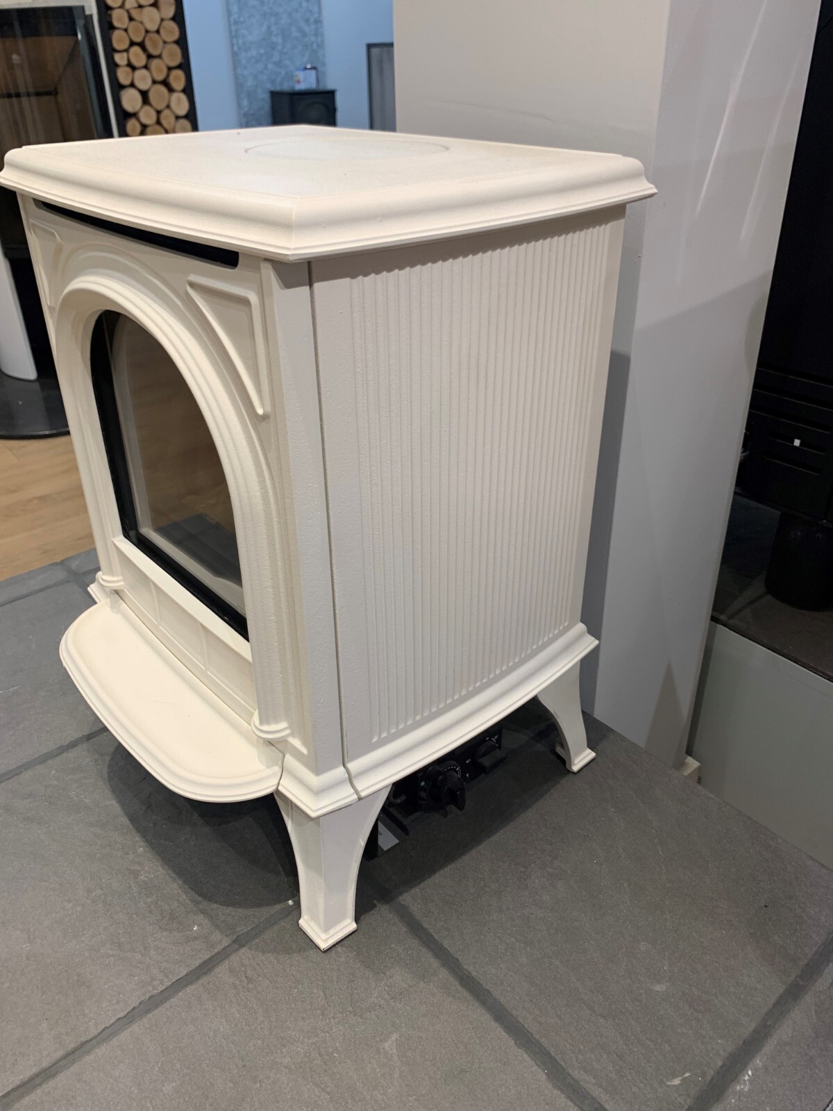 Gazco Huntingdon 20 Gas Stove, Conventional Flue, Matt Ivory, Logs eBay