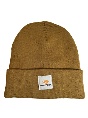 Mossy Oak Beanie Cuffed Maple Brown Uneven stitching Aquarius Ltd