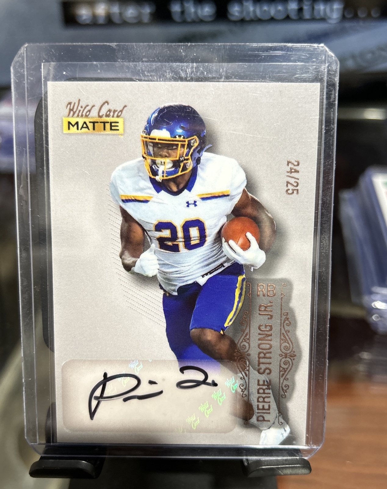 Pierre Strong Wild Card Matte Gold Draft Pick Autographs #MBA Rose Gold Foil