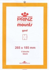 Prinz Stamp Mount Strips 265x185 Black For Sheet of Frank Sinatra Reagan 5 Scott