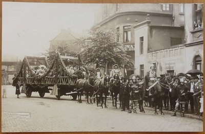 Postcard pageant shipping guild Trier 1927
