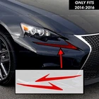 For 14-16 Lexus IS Red Headlight DRL Headlight Tint Decal Overlay Vinyl 250 350