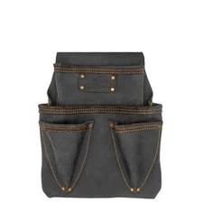 Ox Tools 4-Pocket Rooferfts Pouch Oil Tanned Leather